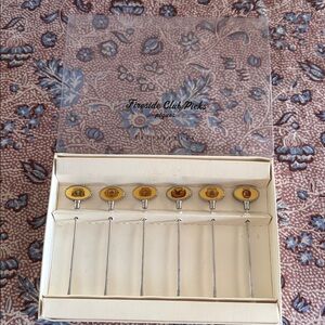 Pottery Barn Fireside Club Picks Appetizer Cocktail Party Snack Six of Set